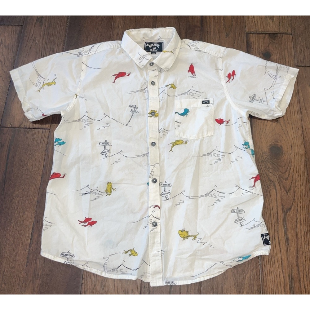 Billabong Dr. Seuss Button Up Kids‎ Size XL